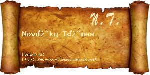 Nováky Tímea névjegykártya